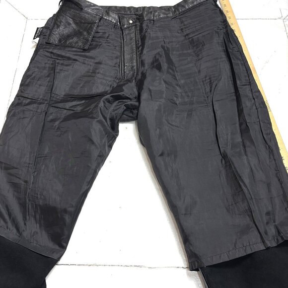 Wilson Leather M. Julian Pants Blk Moto Biker Pants 36 X 33 Vintage - Picture 10 of 15